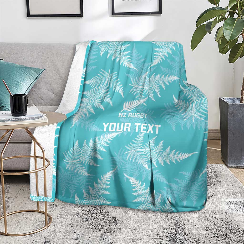 New Zealand Silver Fern Rugby Custom Blanket Go Aotearoa Champions Turquoise Version - Aussie Hoodie