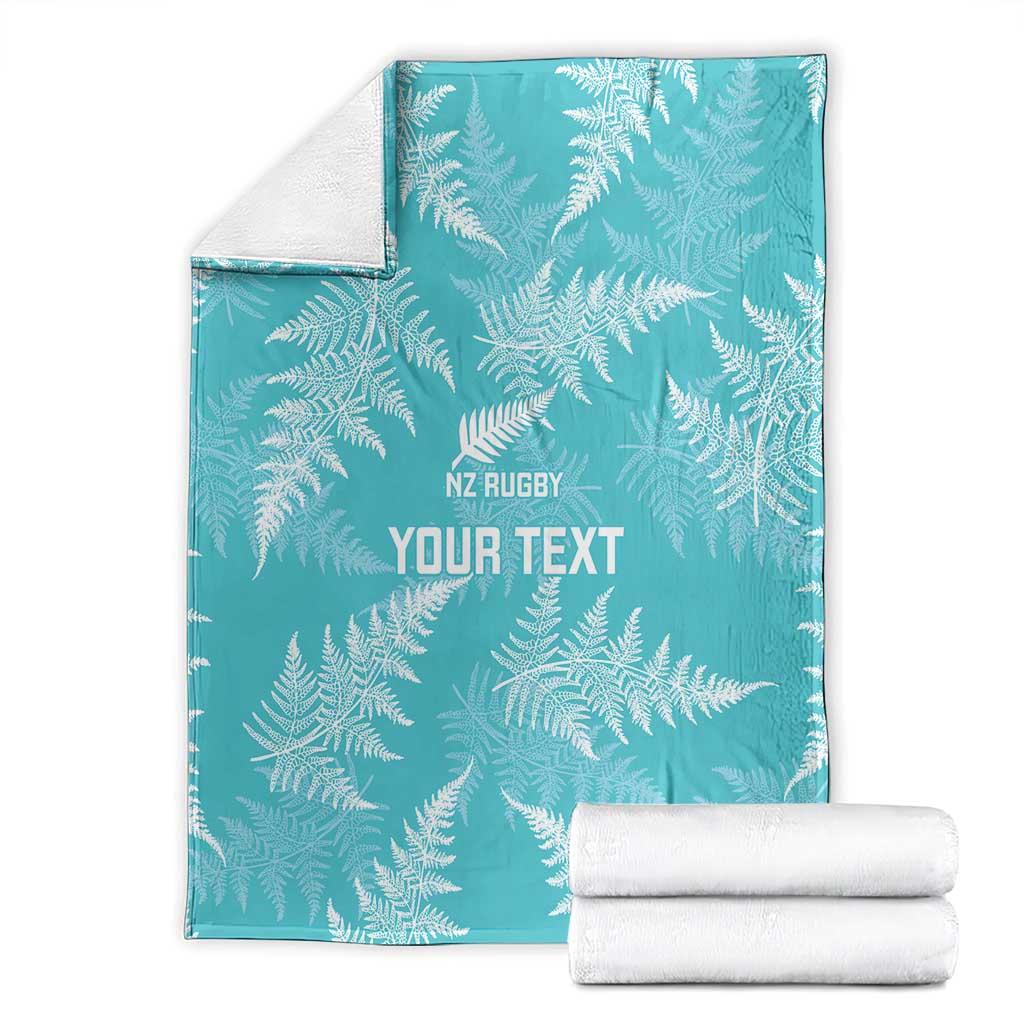 New Zealand Silver Fern Rugby Custom Blanket Go Aotearoa Champions Turquoise Version - Aussie Hoodie