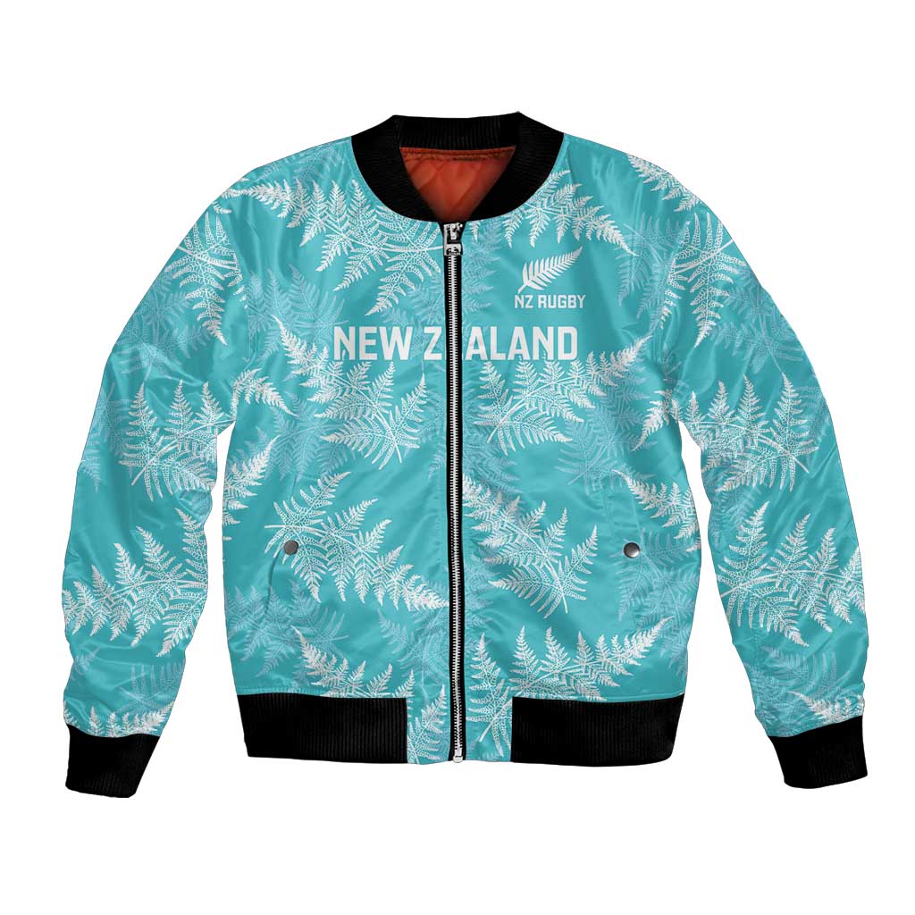 New Zealand Silver Fern Rugby Custom Bomber Jacket Go Aotearoa Champions Turquoise Version - Aussie Hoodie