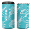 New Zealand Silver Fern Rugby Custom 4 in 1 Can Cooler Tumbler Go Aotearoa Champions Turquoise Version - Aussie Hoodie