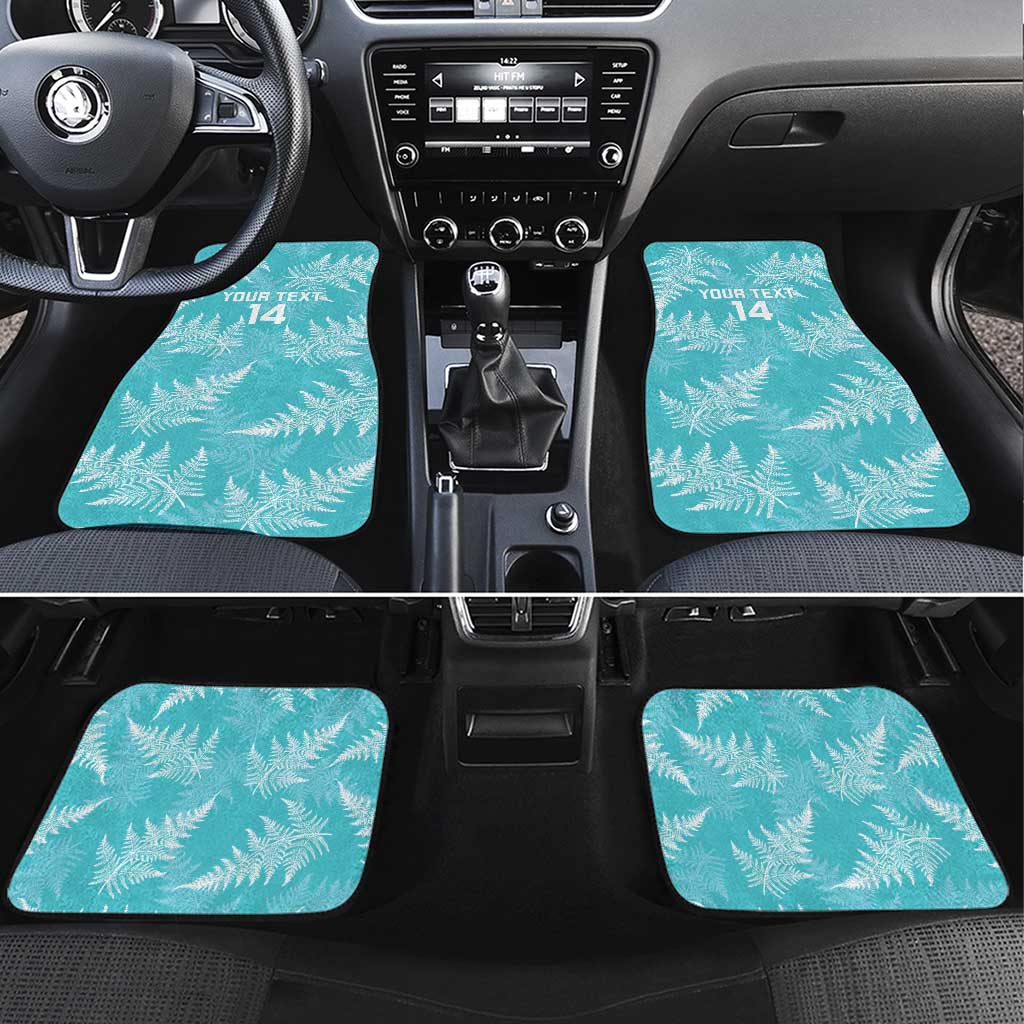 New Zealand Silver Fern Rugby Custom Car Mats Go Aotearoa Champions Turquoise Version - Aussie Hoodie