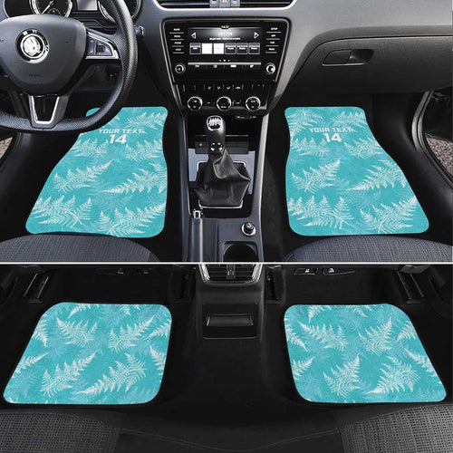 New Zealand Silver Fern Rugby Custom Car Mats Go Aotearoa Champions Turquoise Version - Aussie Hoodie