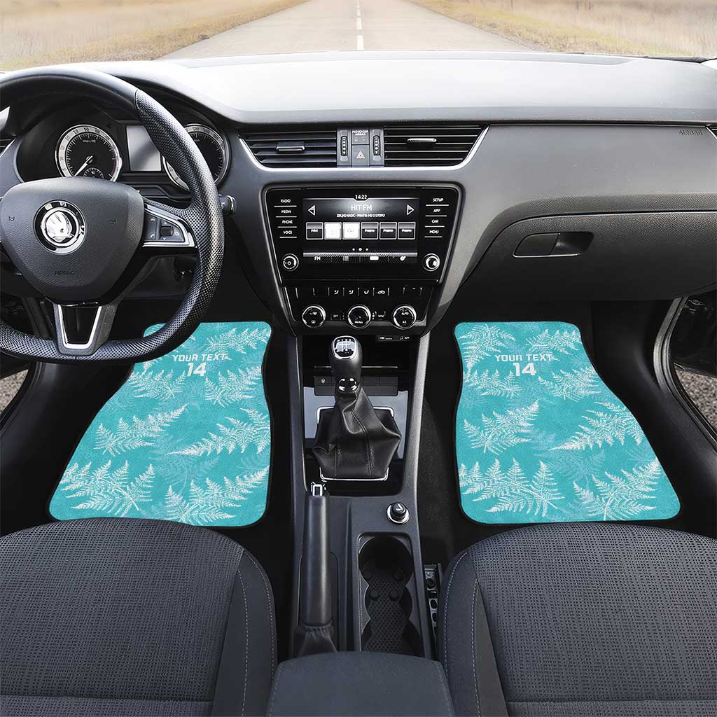New Zealand Silver Fern Rugby Custom Car Mats Go Aotearoa Champions Turquoise Version - Aussie Hoodie