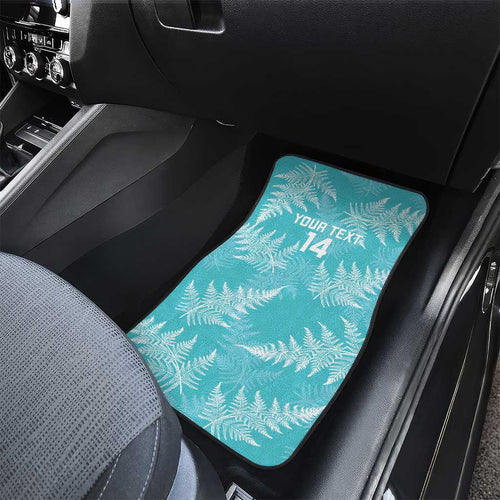 New Zealand Silver Fern Rugby Custom Car Mats Go Aotearoa Champions Turquoise Version - Aussie Hoodie