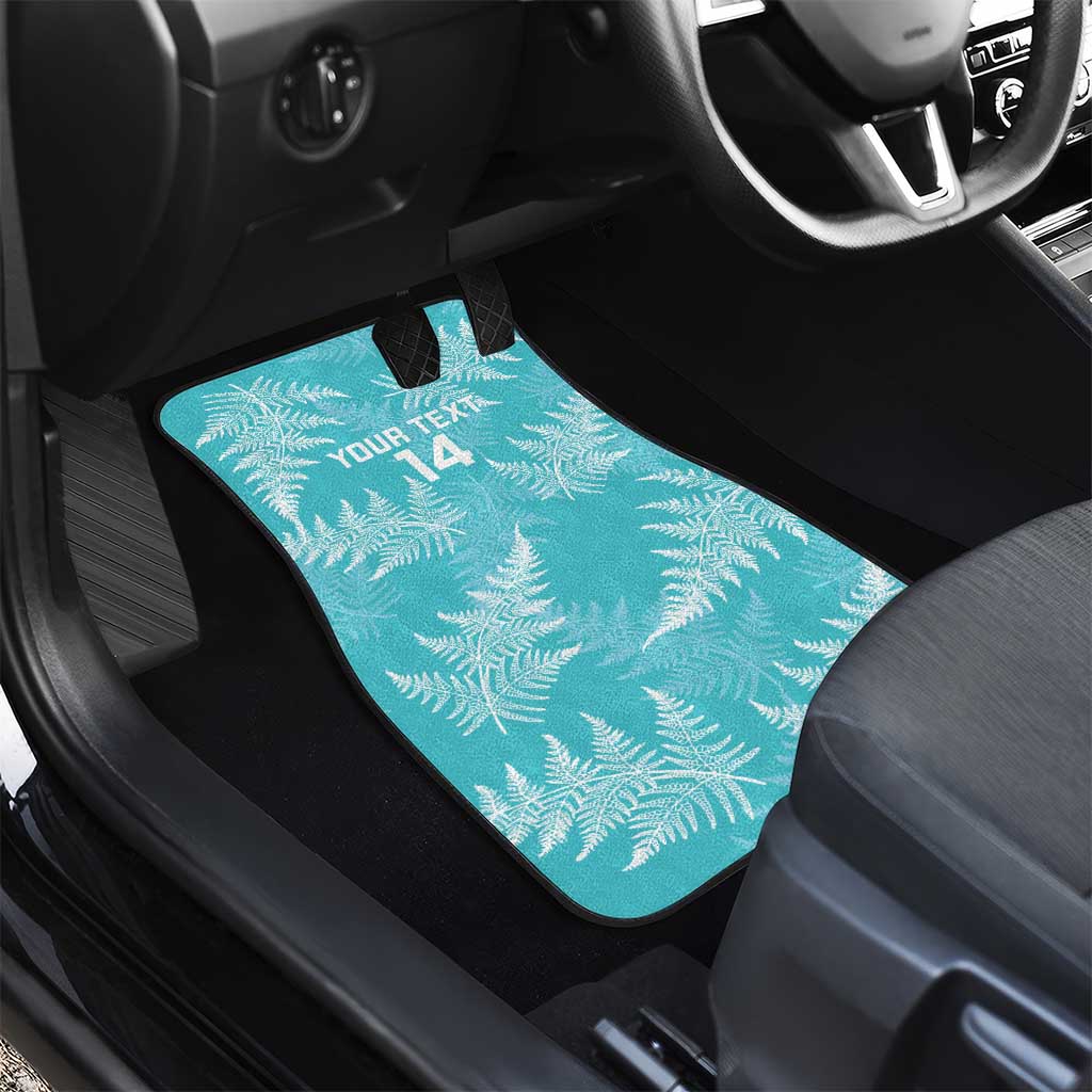 New Zealand Silver Fern Rugby Custom Car Mats Go Aotearoa Champions Turquoise Version - Aussie Hoodie