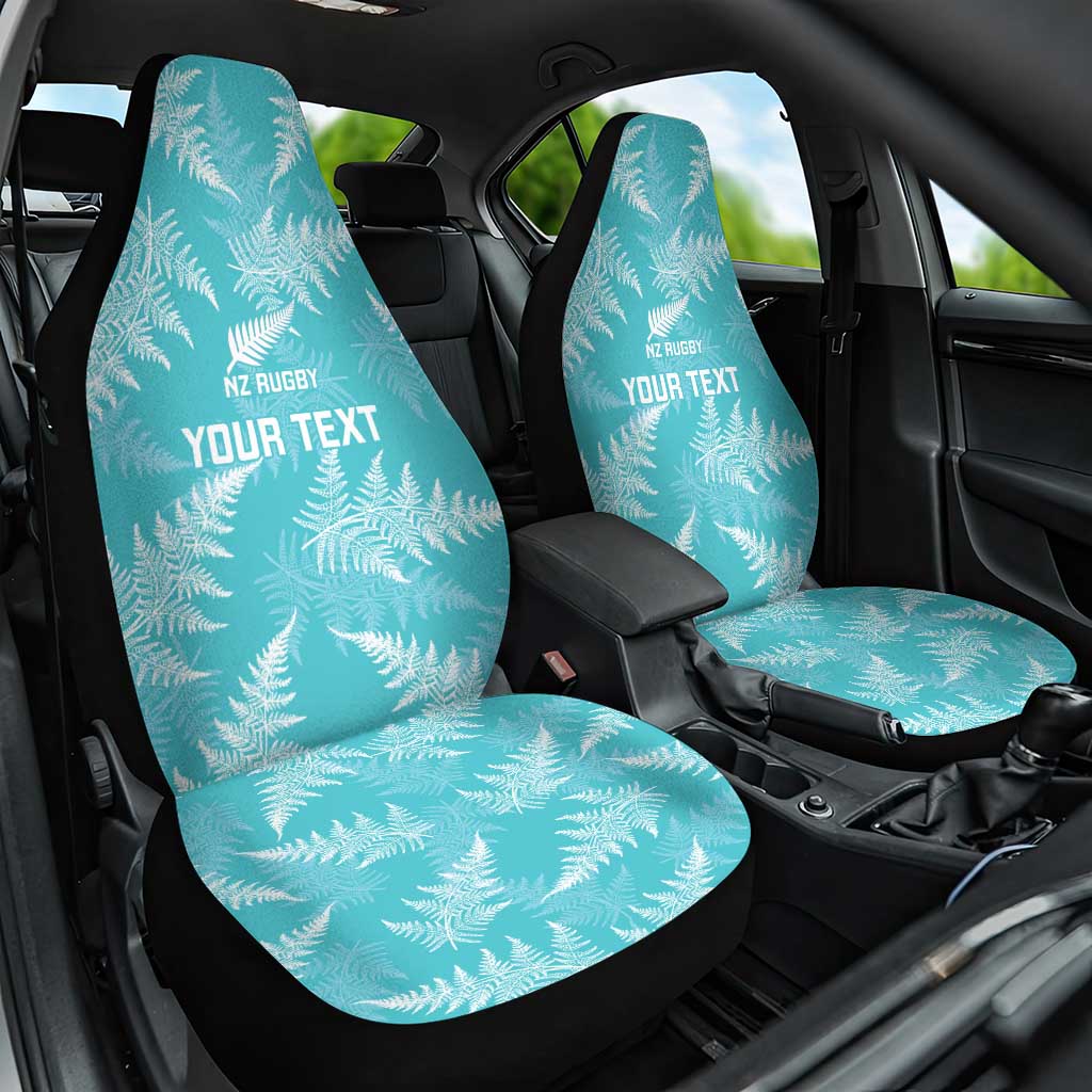 New Zealand Silver Fern Rugby Custom Car Seat Cover Go Aotearoa Champions Turquoise Version - Aussie Hoodie
