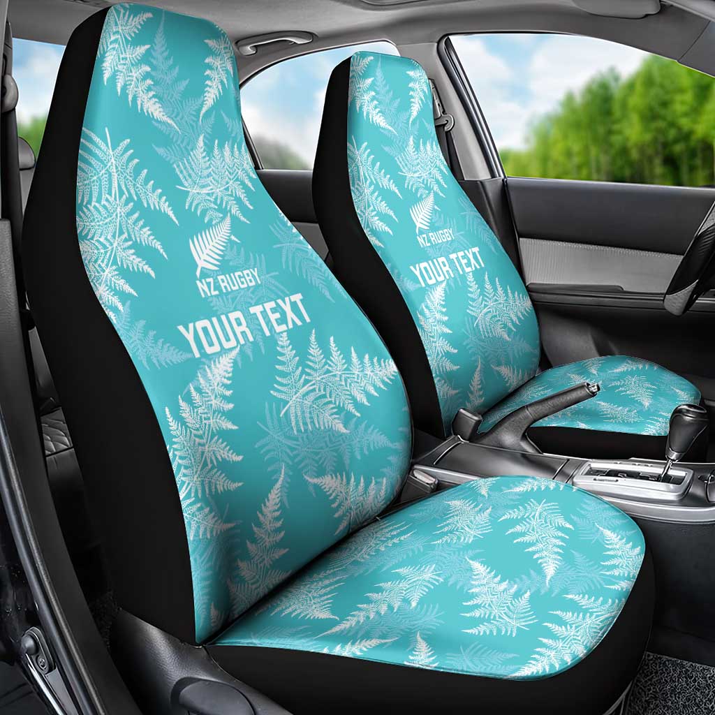 New Zealand Silver Fern Rugby Custom Car Seat Cover Go Aotearoa Champions Turquoise Version - Aussie Hoodie