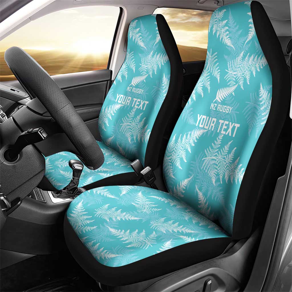 New Zealand Silver Fern Rugby Custom Car Seat Cover Go Aotearoa Champions Turquoise Version - Aussie Hoodie