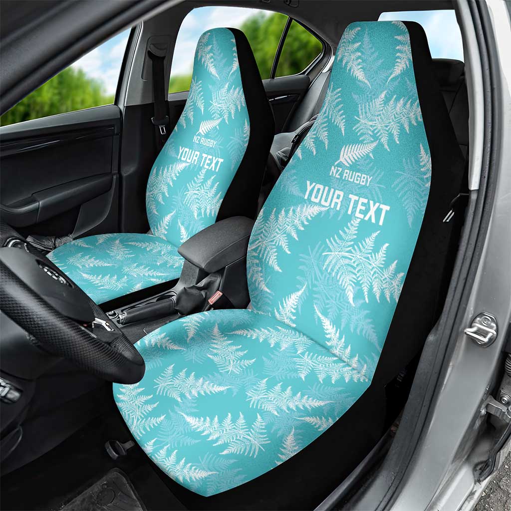 New Zealand Silver Fern Rugby Custom Car Seat Cover Go Aotearoa Champions Turquoise Version - Aussie Hoodie