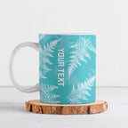 New Zealand Silver Fern Rugby Custom Ceramic Mug Go Aotearoa Champions Turquoise Version - Aussie Hoodie