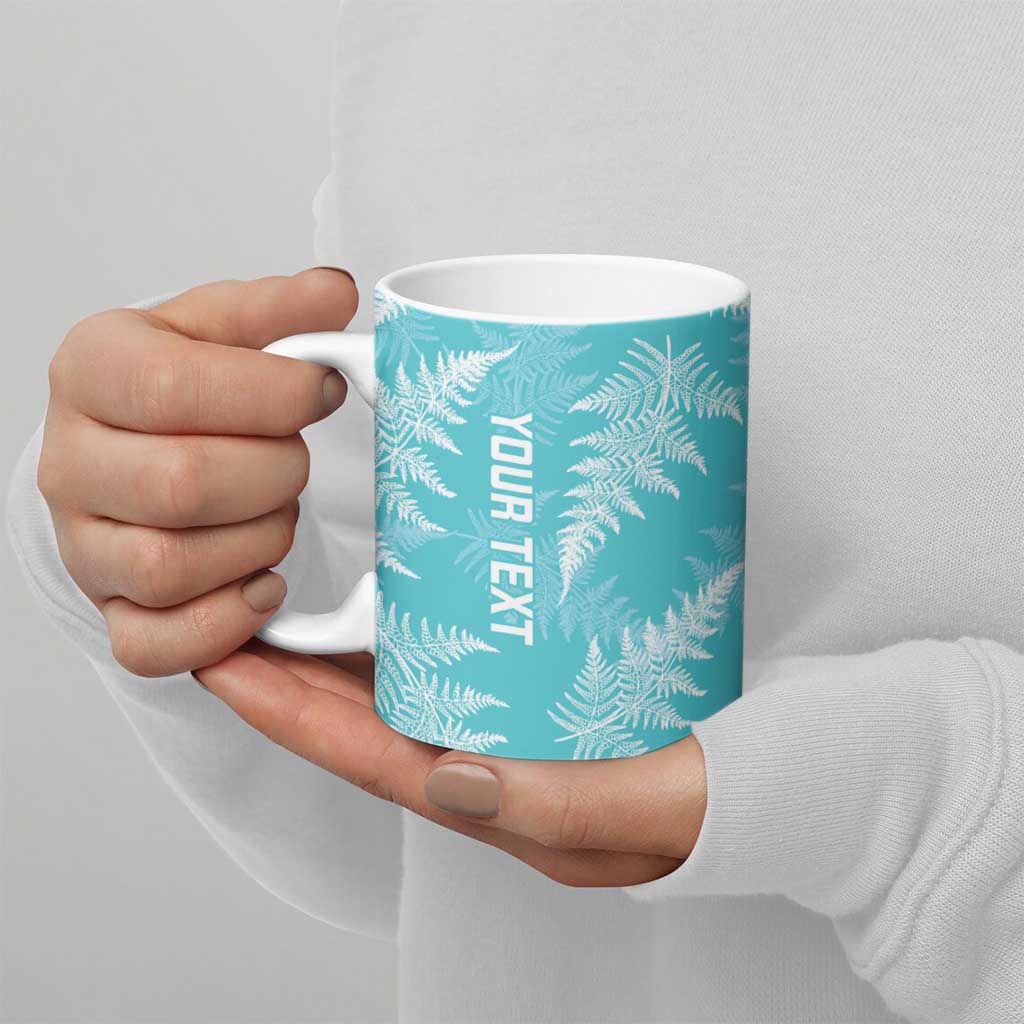 New Zealand Silver Fern Rugby Custom Ceramic Mug Go Aotearoa Champions Turquoise Version - Aussie Hoodie