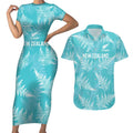 New Zealand Silver Fern Rugby Custom Couples Matching Short Sleeve Bodycon Dress and Hawaiian Shirt Go Aotearoa Champions Turquoise Version - Aussie Hoodie
