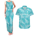 New Zealand Silver Fern Rugby Custom Couples Matching Tank Maxi Dress and Hawaiian Shirt Go Aotearoa Champions Turquoise Version - Aussie Hoodie