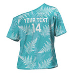 New Zealand Silver Fern Rugby Custom Cross Shoulder Shirt Go Aotearoa Champions Turquoise Version - Aussie Hoodie
