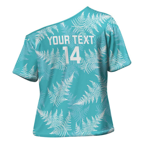 New Zealand Silver Fern Rugby Custom Cross Shoulder Shirt Go Aotearoa Champions Turquoise Version - Aussie Hoodie