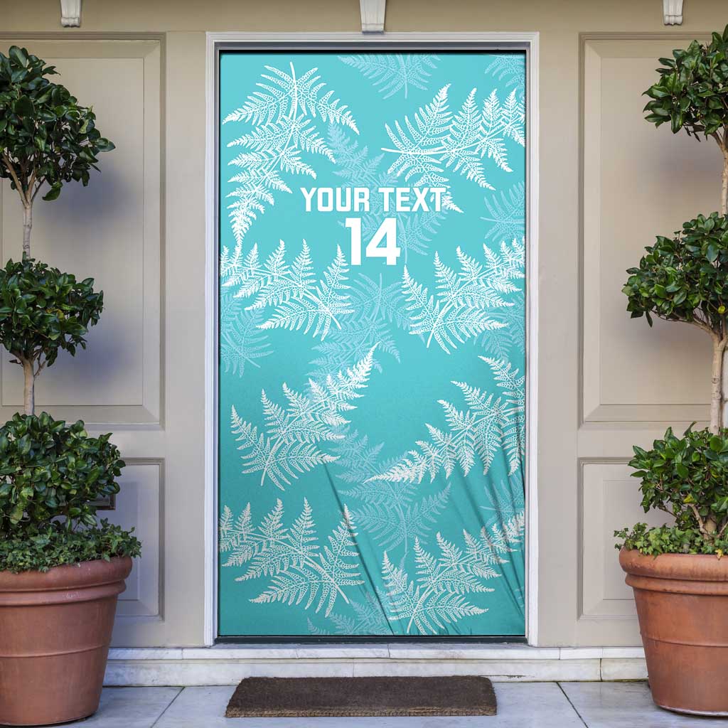 New Zealand Silver Fern Rugby Custom Door Cover Go Aotearoa Champions Turquoise Version - Aussie Hoodie