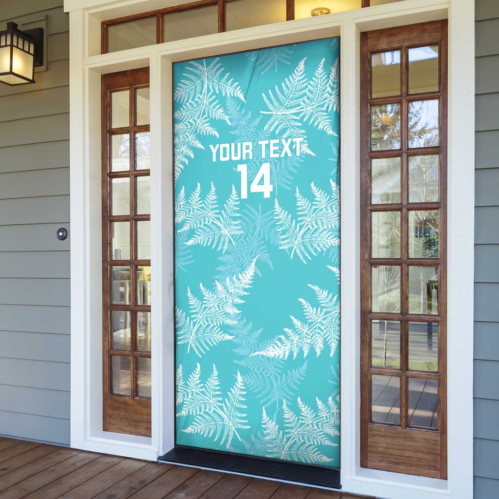 New Zealand Silver Fern Rugby Custom Door Cover Go Aotearoa Champions Turquoise Version - Aussie Hoodie