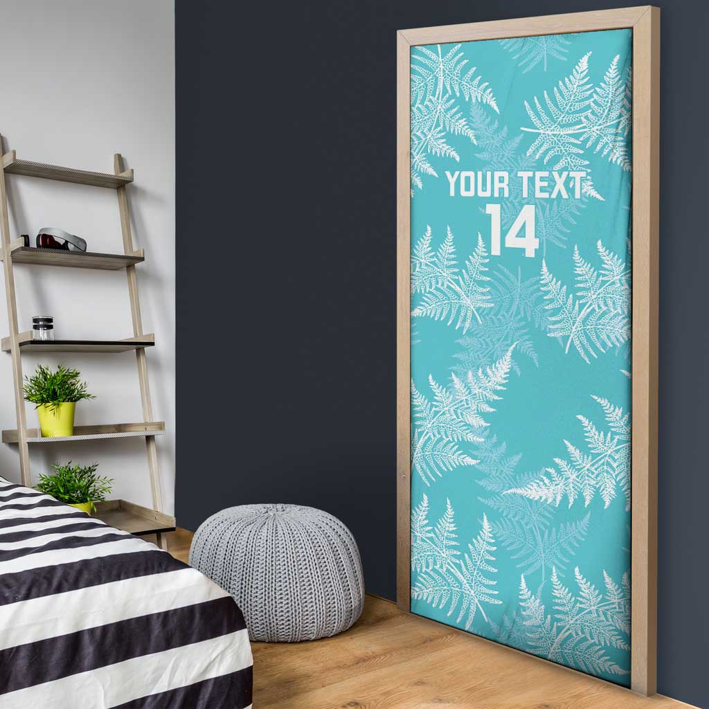 New Zealand Silver Fern Rugby Custom Door Cover Go Aotearoa Champions Turquoise Version - Aussie Hoodie