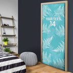 New Zealand Silver Fern Rugby Custom Door Cover Go Aotearoa Champions Turquoise Version - Aussie Hoodie