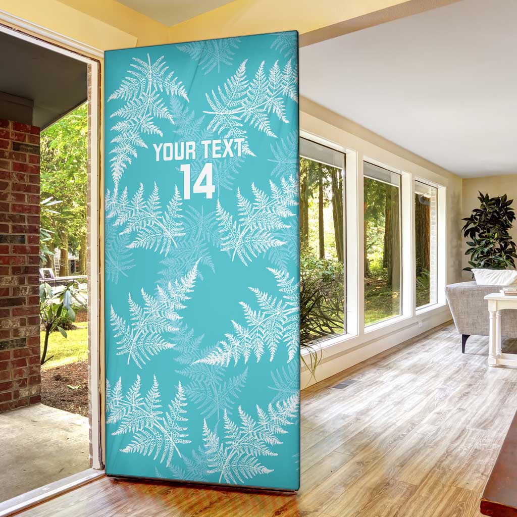 New Zealand Silver Fern Rugby Custom Door Cover Go Aotearoa Champions Turquoise Version - Aussie Hoodie