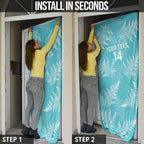 New Zealand Silver Fern Rugby Custom Door Cover Go Aotearoa Champions Turquoise Version - Aussie Hoodie