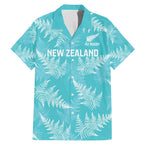 New Zealand Silver Fern Rugby Custom Family Matching Mermaid Dress and Hawaiian Shirt Go Aotearoa Champions Turquoise Version - Aussie Hoodie