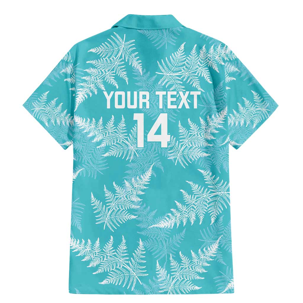 New Zealand Silver Fern Rugby Custom Family Matching Mermaid Dress and Hawaiian Shirt Go Aotearoa Champions Turquoise Version - Aussie Hoodie