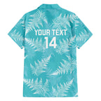 New Zealand Silver Fern Rugby Custom Family Matching Off The Shoulder Long Sleeve Dress and Hawaiian Shirt Go Aotearoa Champions Turquoise Version - Aussie Hoodie