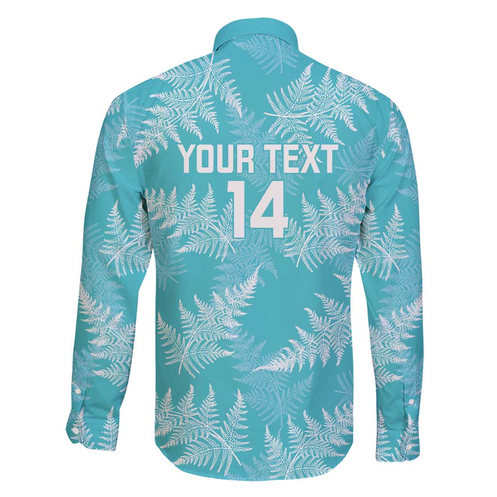 New Zealand Silver Fern Rugby Custom Family Matching Off Shoulder Maxi Dress and Hawaiian Shirt Go Aotearoa Champions Turquoise Version - Aussie Hoodie