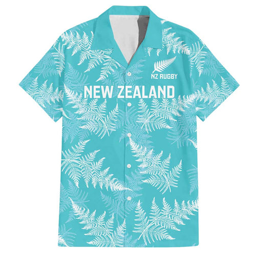 New Zealand Silver Fern Rugby Custom Family Matching Puletasi and Hawaiian Shirt Go Aotearoa Champions Turquoise Version - Aussie Hoodie