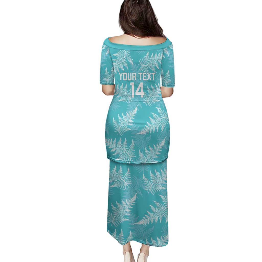 New Zealand Silver Fern Rugby Custom Family Matching Puletasi and Hawaiian Shirt Go Aotearoa Champions Turquoise Version - Aussie Hoodie