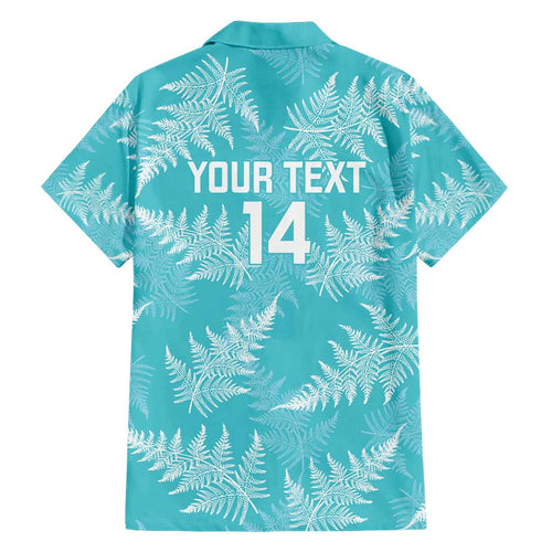 New Zealand Silver Fern Rugby Custom Family Matching Short Sleeve Bodycon Dress and Hawaiian Shirt Go Aotearoa Champions Turquoise Version - Aussie Hoodie