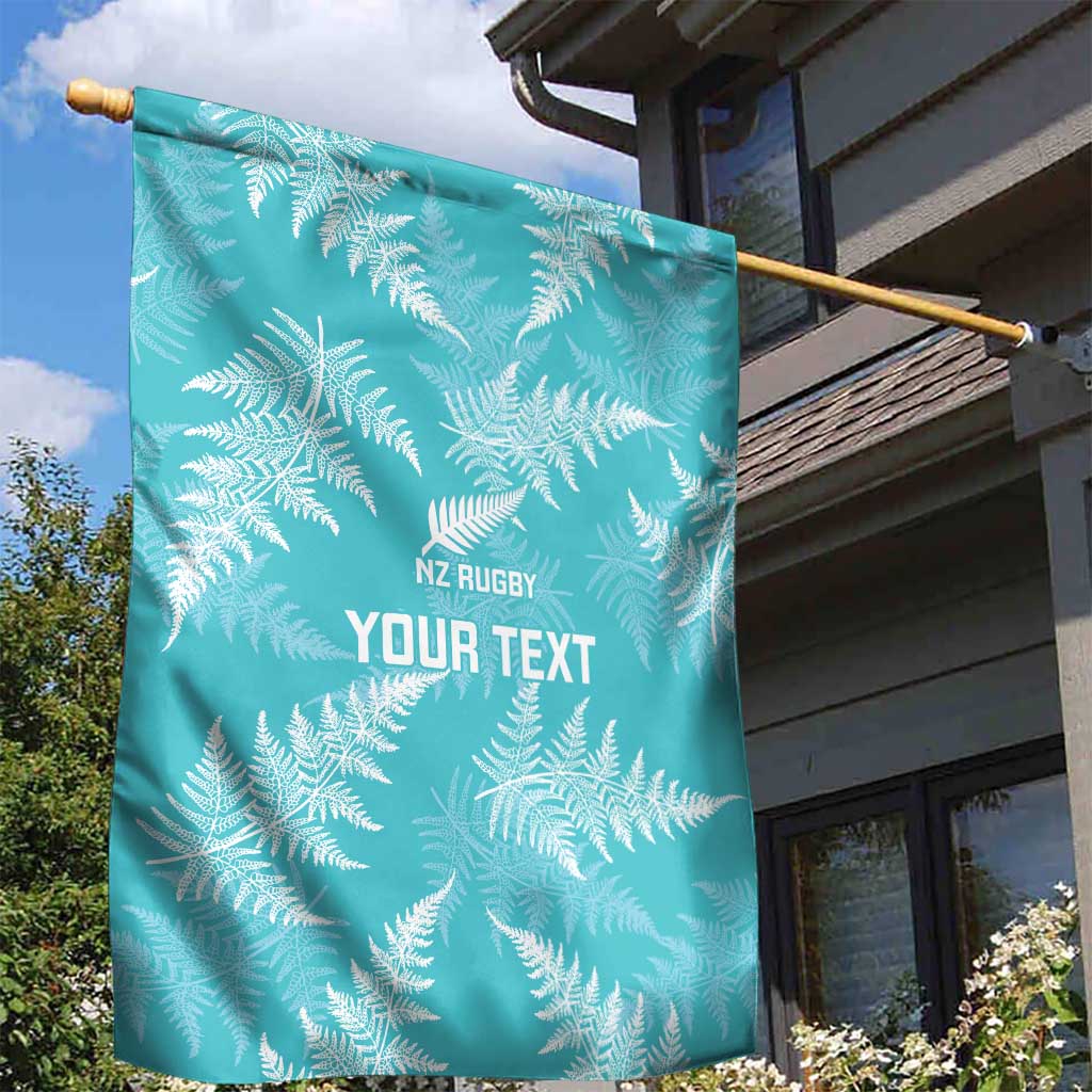 New Zealand Silver Fern Rugby Custom Garden Flag Go Aotearoa Champions Turquoise Version - Aussie Hoodie