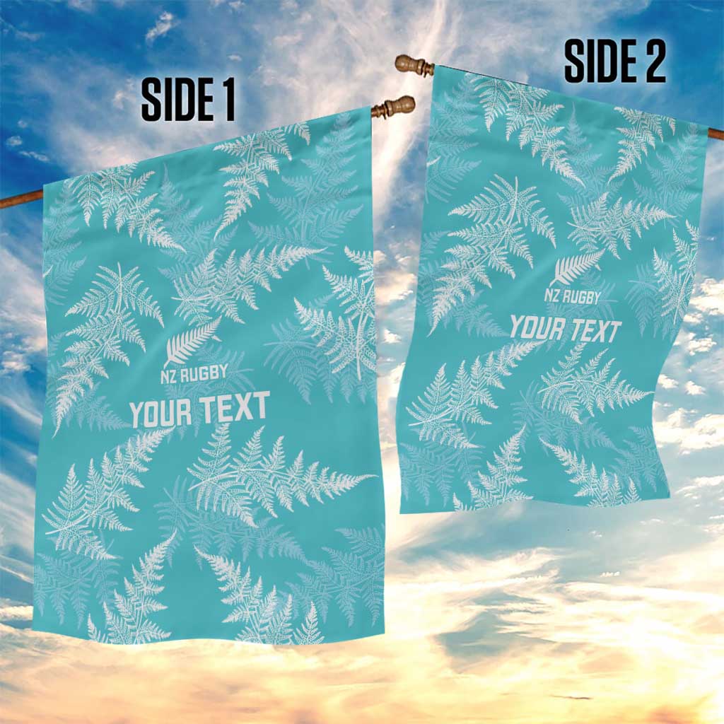 New Zealand Silver Fern Rugby Custom Garden Flag Go Aotearoa Champions Turquoise Version - Aussie Hoodie