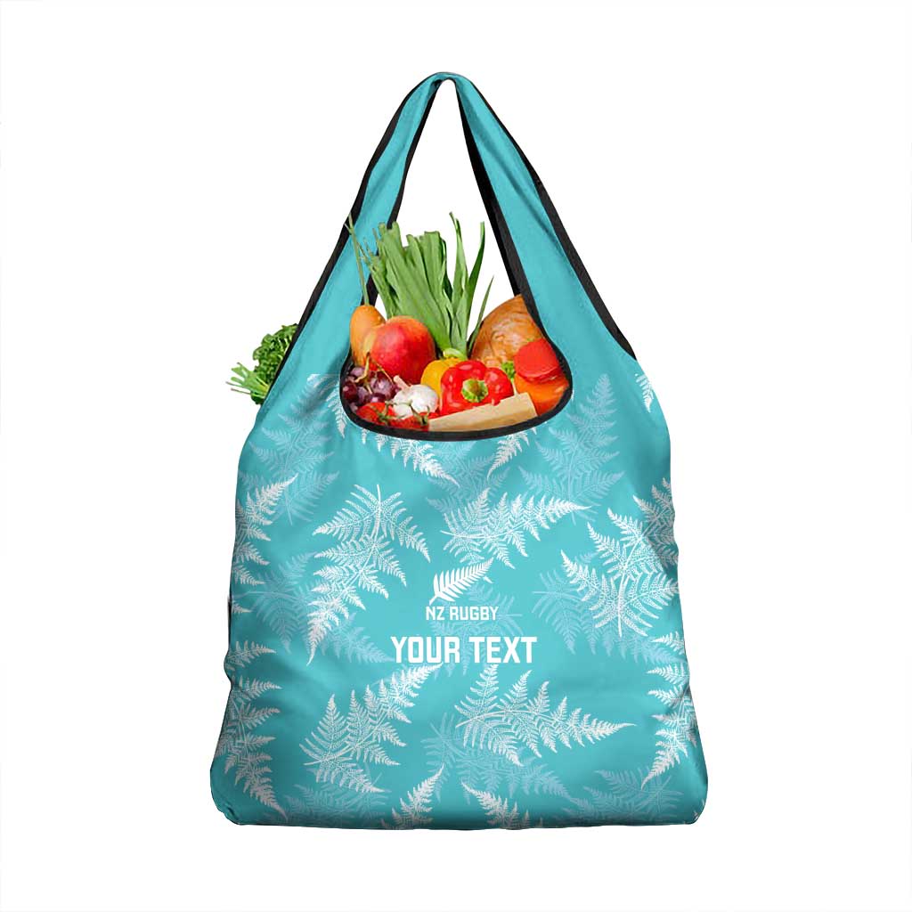 New Zealand Silver Fern Rugby Custom Grocery Bag Go Aotearoa Champions Turquoise Version - Aussie Hoodie