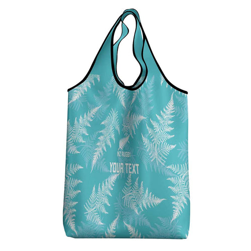 New Zealand Silver Fern Rugby Custom Grocery Bag Go Aotearoa Champions Turquoise Version - Aussie Hoodie
