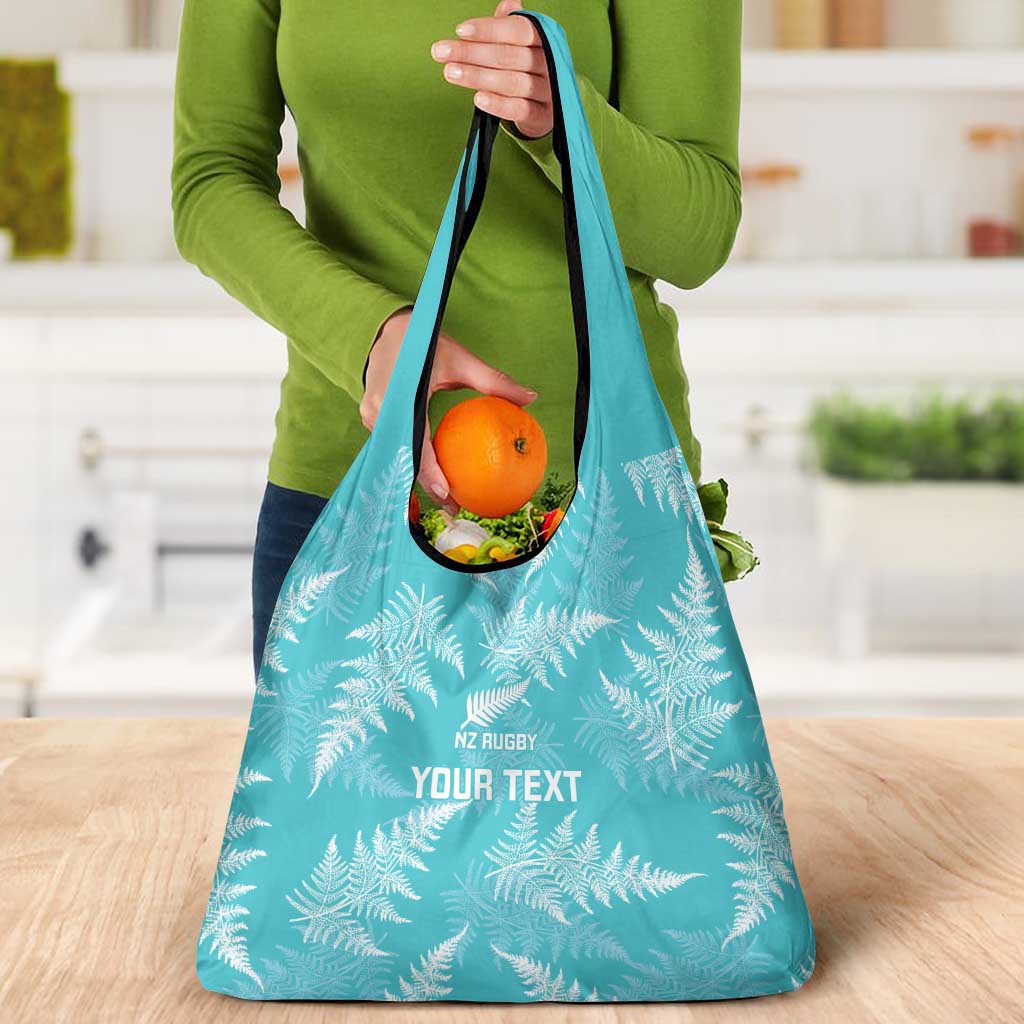 New Zealand Silver Fern Rugby Custom Grocery Bag Go Aotearoa Champions Turquoise Version - Aussie Hoodie