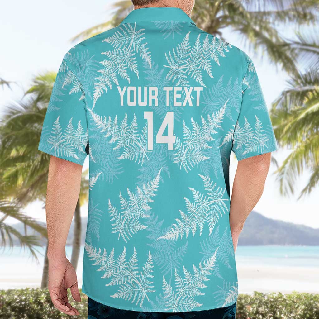 New Zealand Silver Fern Rugby Custom Hawaiian Shirt Go Aotearoa Champions Turquoise Version - Aussie Hoodie