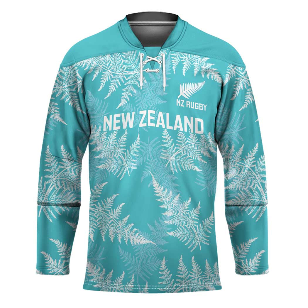 New Zealand Silver Fern Rugby Custom Hockey Jersey Go Aotearoa Champions Turquoise Version - Aussie Hoodie