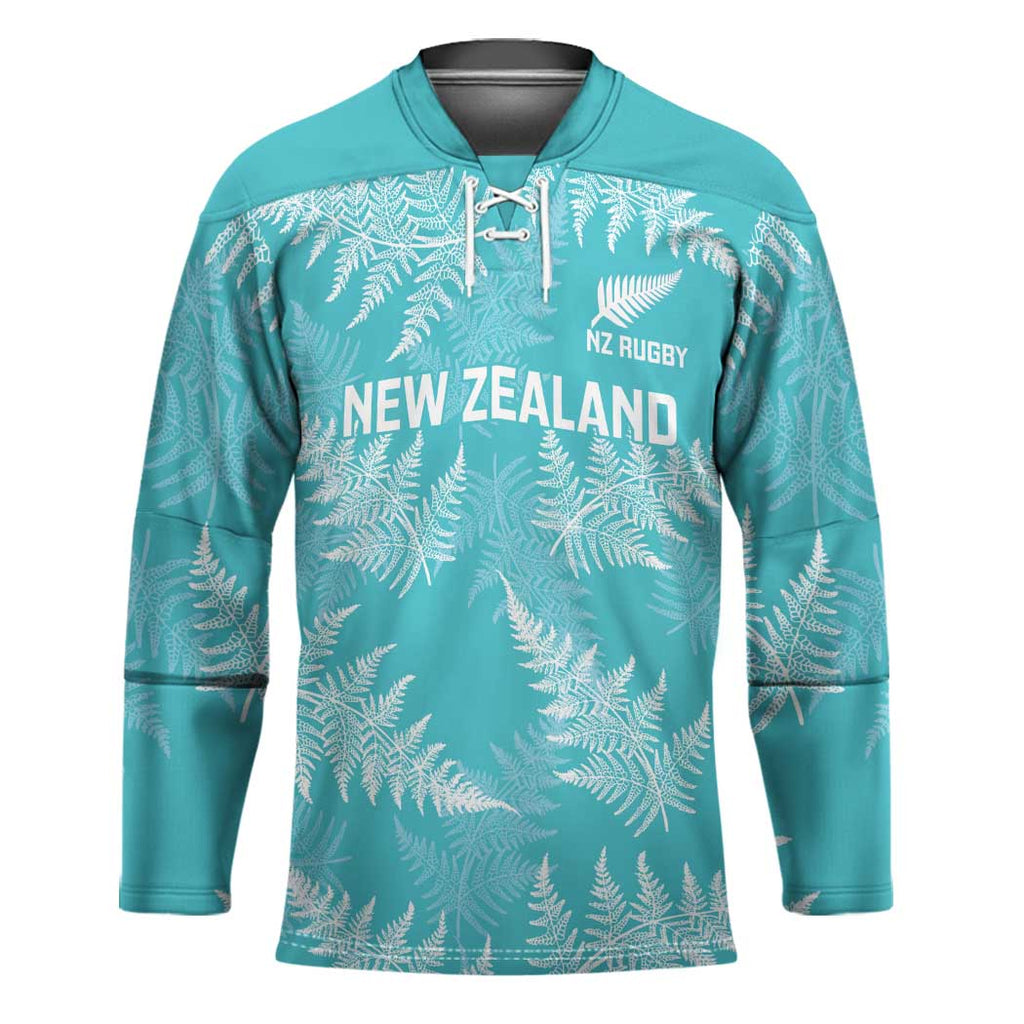 New Zealand Silver Fern Rugby Custom Hockey Jersey Go Aotearoa Champions Turquoise Version - Aussie Hoodie