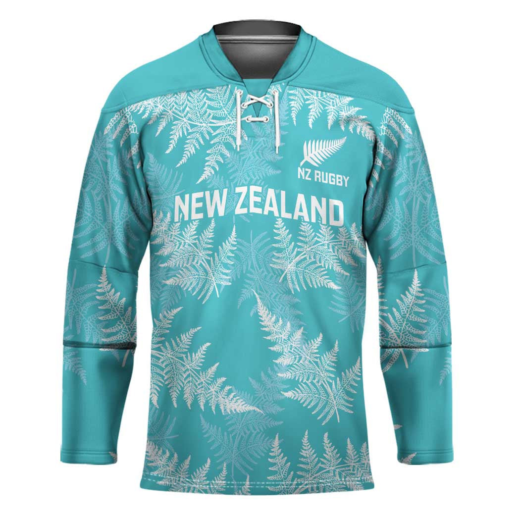 New Zealand Silver Fern Rugby Custom Hockey Jersey Go Aotearoa Champions Turquoise Version - Aussie Hoodie