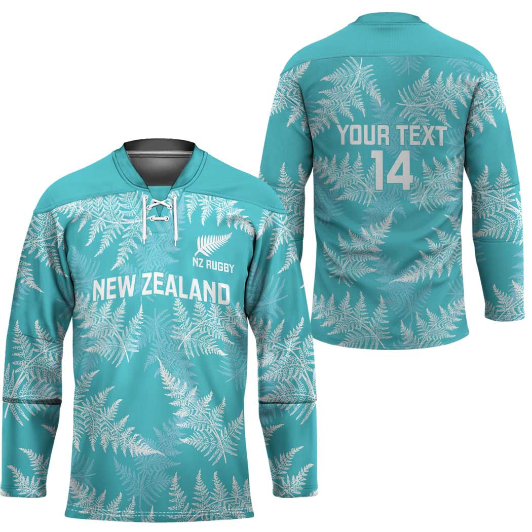 New Zealand Silver Fern Rugby Custom Hockey Jersey Go Aotearoa Champions Turquoise Version - Aussie Hoodie
