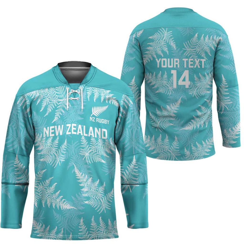 New Zealand Silver Fern Rugby Custom Hockey Jersey Go Aotearoa Champions Turquoise Version - Aussie Hoodie