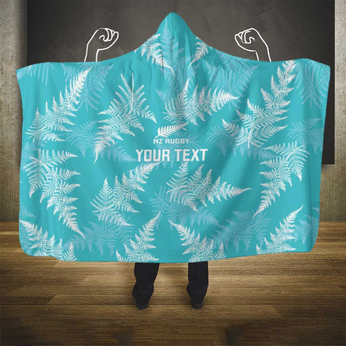New Zealand Silver Fern Rugby Custom Hooded Blanket Go Aotearoa Champions Turquoise Version - Aussie Hoodie