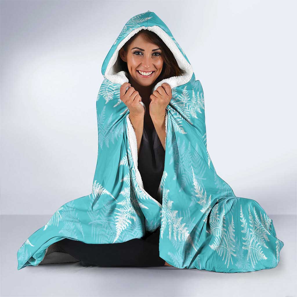 New Zealand Silver Fern Rugby Custom Hooded Blanket Go Aotearoa Champions Turquoise Version - Aussie Hoodie