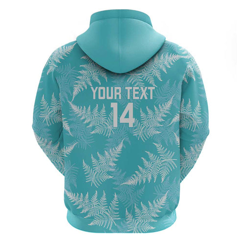 New Zealand Silver Fern Rugby Custom Hoodie Go Aotearoa Champions Turquoise Version - Aussie Hoodie