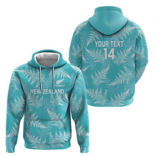 New Zealand Silver Fern Rugby Custom Hoodie Go Aotearoa Champions Turquoise Version - Aussie Hoodie