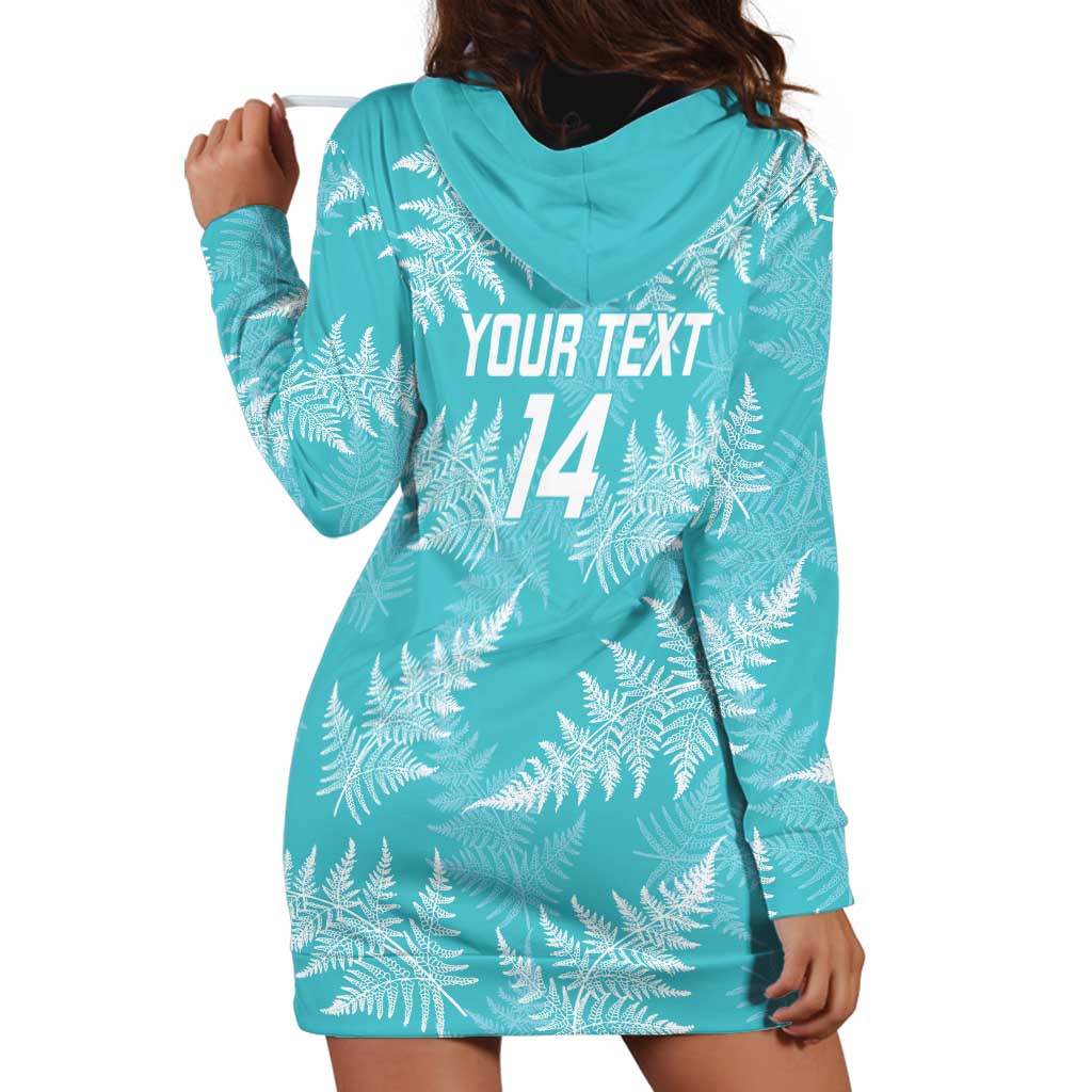 New Zealand Silver Fern Rugby Custom Hoodie Dress Go Aotearoa Champions Turquoise Version - Aussie Hoodie