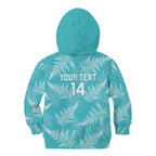 New Zealand Silver Fern Rugby Custom Kid Hoodie Go Aotearoa Champions Turquoise Version - Aussie Hoodie
