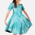 New Zealand Silver Fern Rugby Custom Kid Short Sleeve Dress Go Aotearoa Champions Turquoise Version - Aussie Hoodie